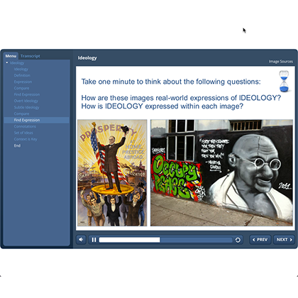 Ideology Module Introduction activity page