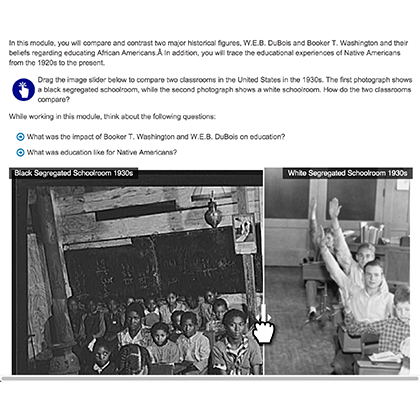 Digital Image Comparison activity webpage